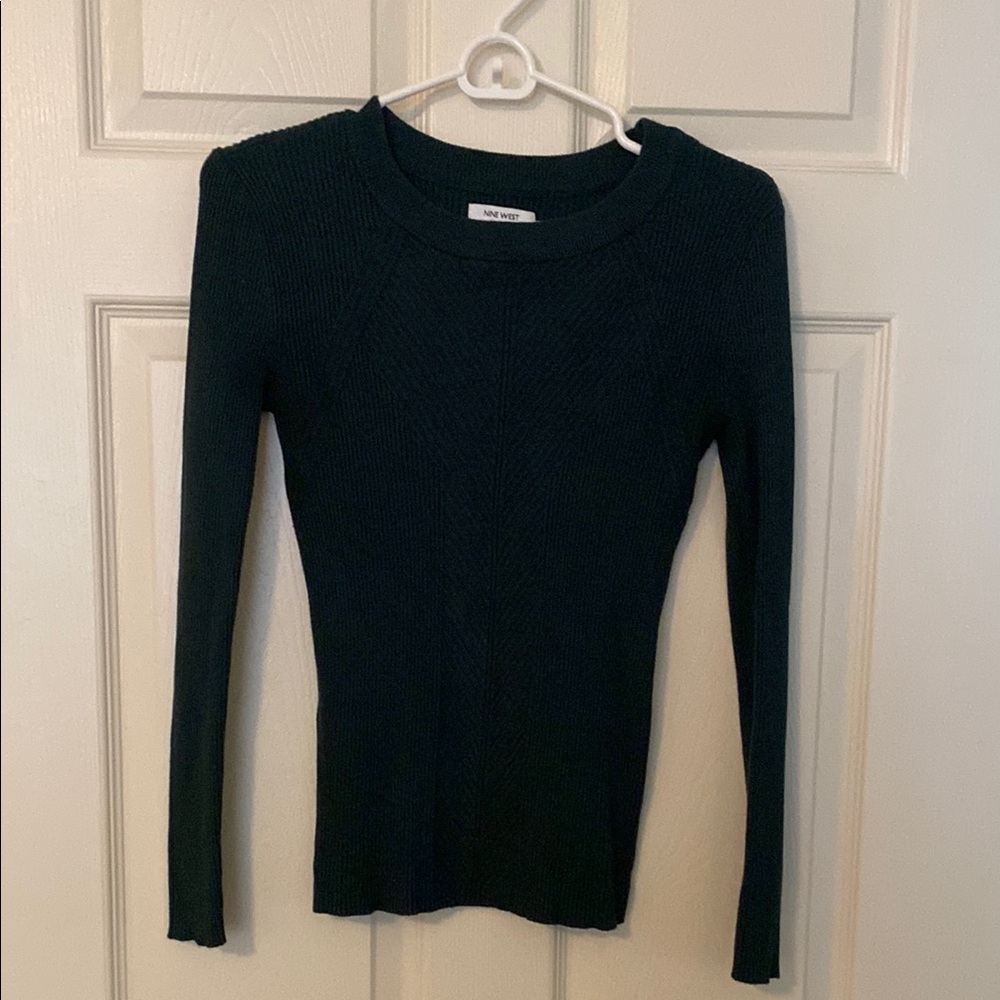 Nine West Forest Green Knit Top